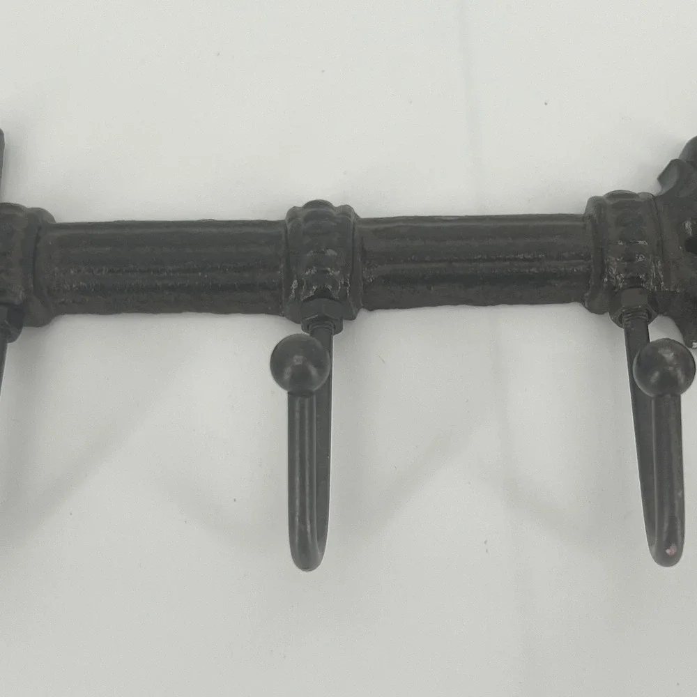 Skeleton Key Wall Hook Rack Cast Iron Victorian Black Rustic Whimsygoth 9.5